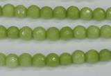 CCN1901 15 inches 6mm faceted round candy jade beads wholesale