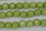 CCN1902 15 inches 8mm faceted round candy jade beads wholesale