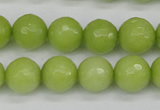 CCN1904 15 inches 12mm faceted round candy jade beads wholesale