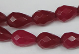 CCN191 15.5 inches 10*14mm faceted teardrop candy jade beads