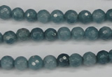 CCN1911 15 inches 6mm faceted round candy jade beads wholesale