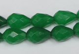 CCN194 15.5 inches 10*14mm faceted teardrop candy jade beads