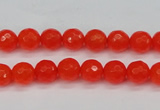 CCN1951 15 inches 6mm faceted round candy jade beads wholesale