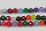 CCN1981 15 inches 6mm faceted round candy jade beads wholesale