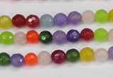 CCN1982 15 inches 8mm faceted round candy jade beads wholesale