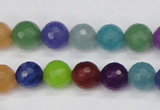 CCN1983 15 inches 10mm faceted round candy jade beads wholesale