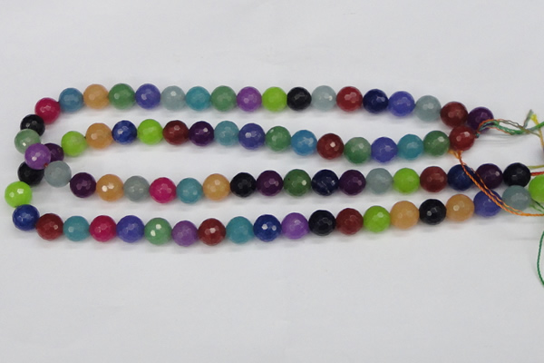 CCN1983 15 inches 10mm faceted round candy jade beads wholesale