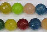 CCN1985 15 inches 14mm faceted round candy jade beads wholesale