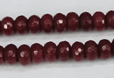 CCN1991 15 inches 6*10mm faceted rondelle candy jade beads wholesale