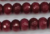 CCN1993 15 inches 10*14mm faceted rondelle candy jade beads wholesale