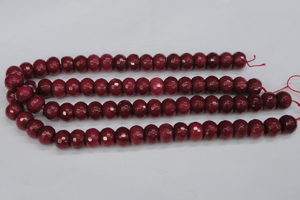 CCN1993 15 inches 10*14mm faceted rondelle candy jade beads wholesale