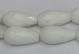 CCN201 15.5 inches 12*22mm faceted teardrop candy jade beads