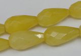 CCN202 15.5 inches 12*22mm faceted teardrop candy jade beads