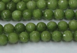 CCN2036 15 inches 4mm faceted round candy jade beads wholesale