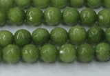 CCN2037 15 inches 6mm faceted round candy jade beads wholesale