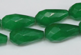 CCN204 15.5 inches 12*22mm faceted teardrop candy jade beads