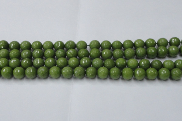 CCN2040 15 inches 12mm faceted round candy jade beads wholesale