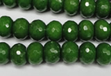 CCN2108 15.5 inches 6*10mm faceted rondelle candy jade beads