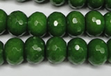 CCN2110 15.5 inches 10*14mm faceted rondelle candy jade beads