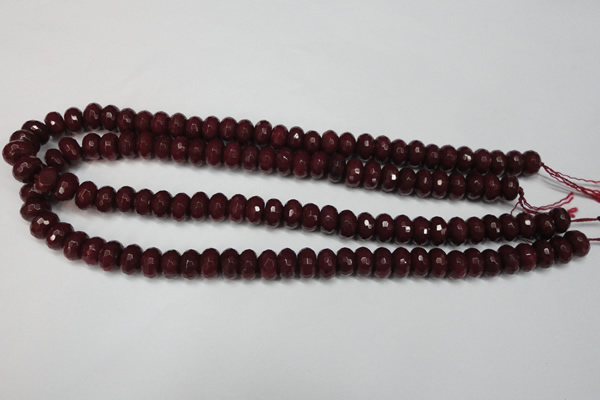 CCN2134 15.5 inches 6*10mm faceted rondelle candy jade beads