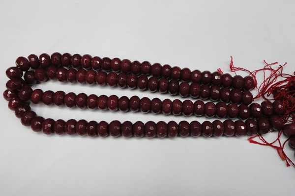 CCN2135 15.5 inches 8*12mm faceted rondelle candy jade beads