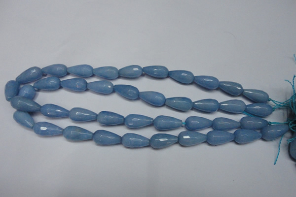 CCN2144 15.5 inches 10*20mm faceted teardrop candy jade beads