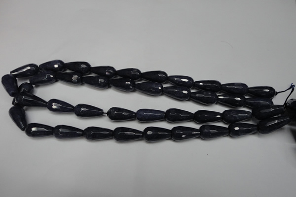 CCN2147 15.5 inches 10*20mm faceted teardrop candy jade beads