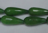 CCN2151 15.5 inches 10*25mm faceted teardrop candy jade beads