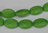 CCN216 15.5 inches 10*14mm faceted oval candy jade beads