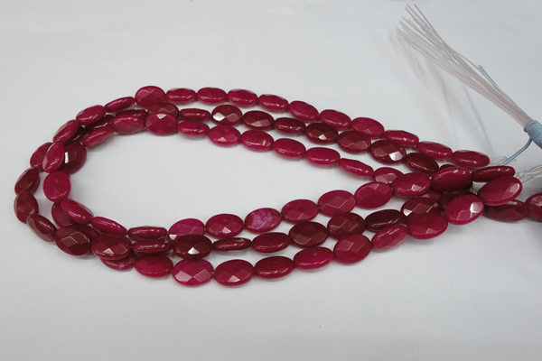 CCN217 15.5 inches 10*14mm faceted oval candy jade beads