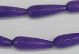 CCN2170 15.5 inches 8*25mm faceted teardrop candy jade beads