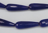 CCN2172 15.5 inches 8*25mm faceted teardrop candy jade beads