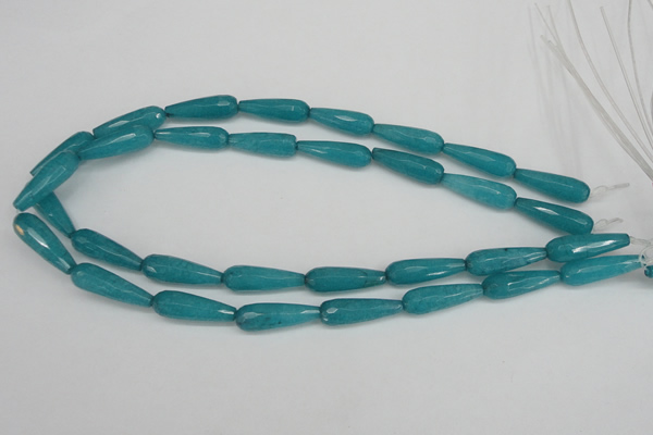 CCN2173 15.5 inches 8*25mm faceted teardrop candy jade beads