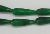 CCN2174 15.5 inches 8*25mm faceted teardrop candy jade beads