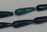 CCN2175 15.5 inches 8*25mm faceted teardrop candy jade beads