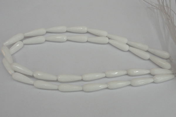 CCN2176 15.5 inches 8*25mm faceted teardrop candy jade beads