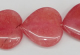 CCN2242 15.5 inches 25*25mm heart candy jade beads wholesale