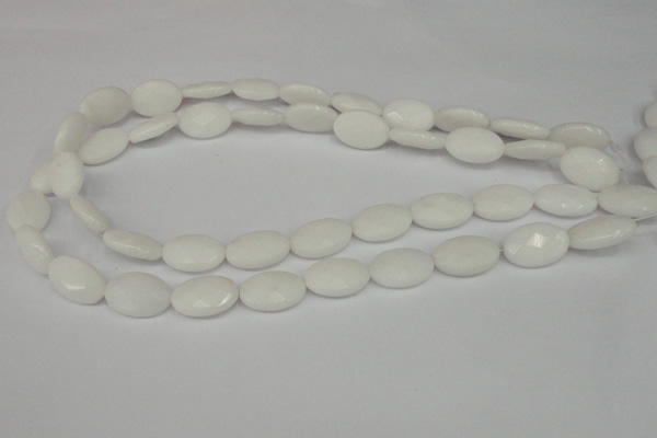 CCN225 15.5 inches 12*18mm faceted oval candy jade beads