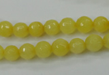 CCN2255 15.5 inches 8mm faceted round candy jade beads wholesale