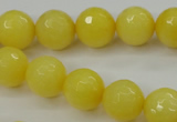 CCN2257 15.5 inches 12mm faceted round candy jade beads wholesale