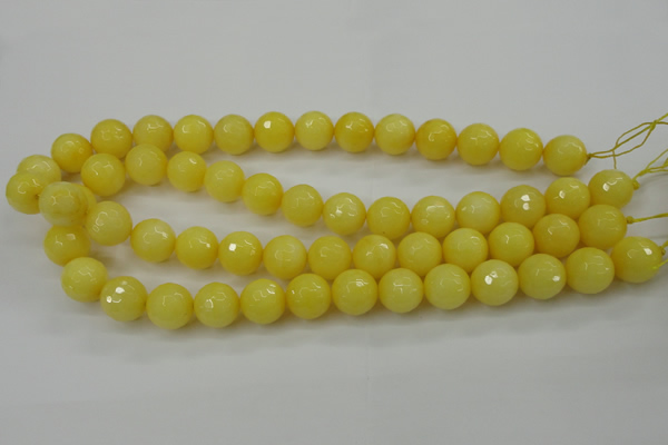 CCN2258 15.5 inches 14mm faceted round candy jade beads wholesale