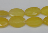 CCN226 15.5 inches 12*18mm faceted oval candy jade beads