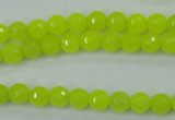 CCN2262 15.5 inches 6mm faceted round candy jade beads wholesale