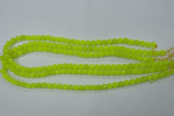 CCN2262 15.5 inches 6mm faceted round candy jade beads wholesale