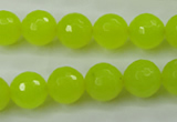 CCN2265 15.5 inches 12mm faceted round candy jade beads wholesale