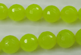 CCN2266 15.5 inches 14mm faceted round candy jade beads wholesale