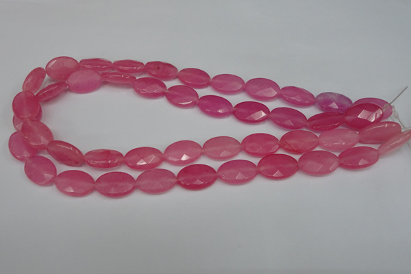 CCN227 15.5 inches 12*18mm faceted oval candy jade beads