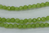 CCN2270 15.5 inches 4mm faceted round candy jade beads wholesale