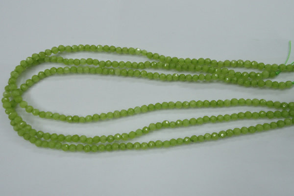 CCN2270 15.5 inches 4mm faceted round candy jade beads wholesale