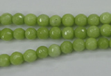 CCN2271 15.5 inches 6mm faceted round candy jade beads wholesale